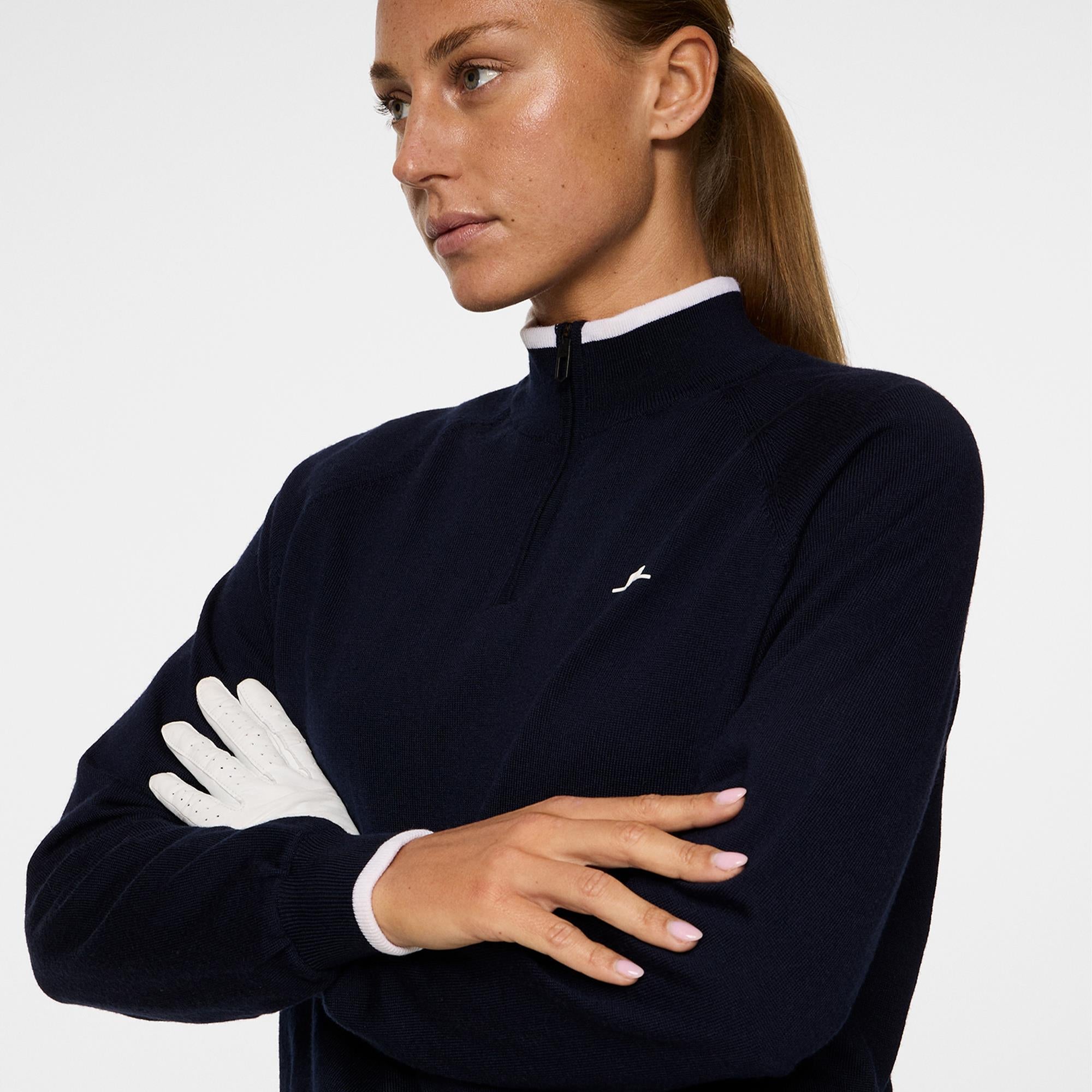 J Lindeberg Ruth Windbreaker Ladies Golf Sweater Navy